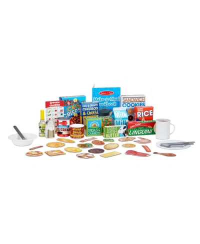 Melissa & Doug Kids' Deluxe Kitchen Collection Cooking Play Food Set 58 Pieces Set In Multi