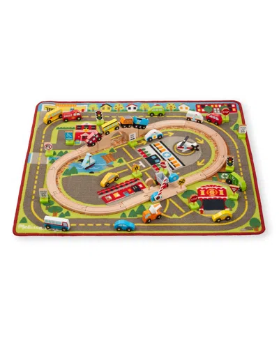 Melissa & Doug Deluxe Multi Vehicle Activity Rug Play Set In Multicolor
