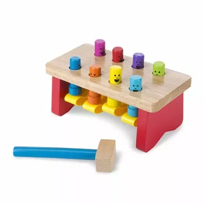 Melissa & Doug Deluxe Pounding Bench Interactive Toy In Multi