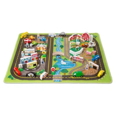 Melissa & Doug Deluxe Road Play Fabric Playmat In Multi