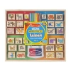 Melissa & Doug Deluxe Wooden Stamp Set - Animals Art Set In Multi