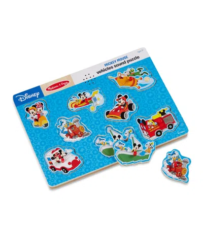Melissa & Doug Kids' Disney Mickey Mouse And Friends Vehicles Sound Puzzle, 8 Pieces In Multicolor