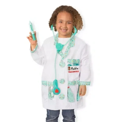 Melissa & Doug Kids' Doctor Role Play Unisex Dress Up Costume In White