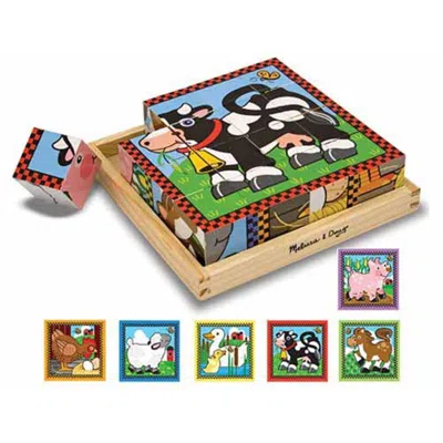 Melissa & Doug Melissa And Doug Farm Cube Puzzle In Multi