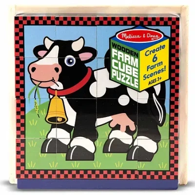 Melissa & Doug Farm Cube Puzzle In Multi