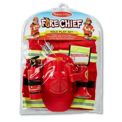 Melissa & Doug Kids' Fire Chief Role Play Set Unisex Dress Up Costume In Multi