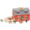 Melissa & Doug Fold & Go Barn Toy Playset In Multi