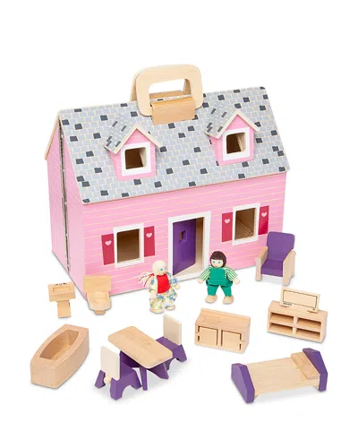 Melissa & Doug Fold & Go Dollhouse - Ages 3-6 In Pink