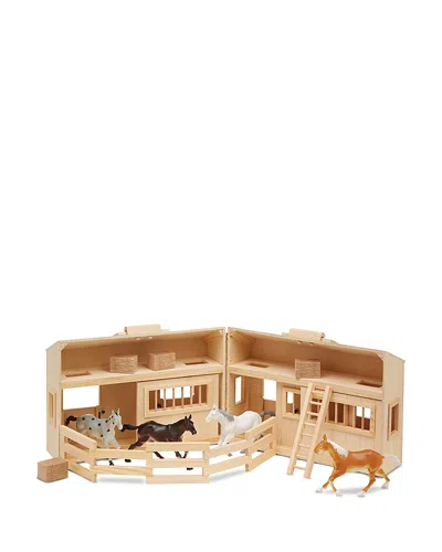 Melissa & Doug Fold & Go Stable - Ages 3+ In Nude
