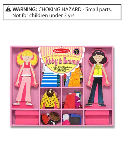 Melissa & Doug Kids' Girls Toy, Abby And Emma Magnetic Dress-up Set In Multi