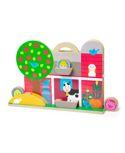Melissa & Doug Kids' Go Tots Wooden Barnyard Tumble With 4 Disks Piece Set In Multi