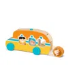 Melissa & Doug Go Tots Wooden Roll Ride Bus With 3 Disks, Set Of 4 In Multi