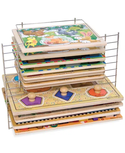 Melissa & Doug Kids' Deluxe Wire Puzzle Rack In Multi