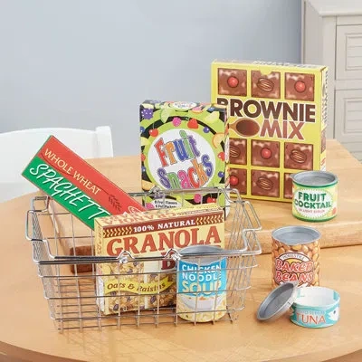 Melissa & Doug Let's Play House! Grocery Basket With Play Food Learning Tools