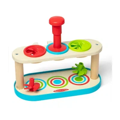 Melissa & Doug Match & Push Spinning Tops Interactive Toy In Multi
