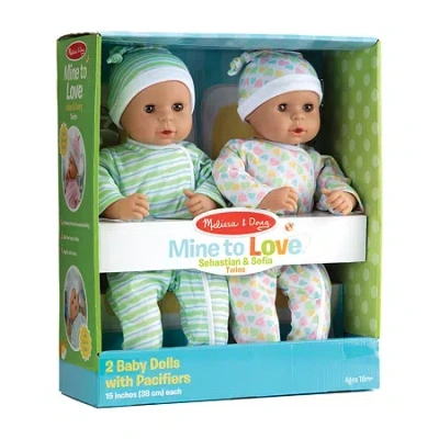 Melissa & Doug Mine To Love - Sebastian & Sofia Twins Doll In Multi