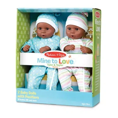 Melissa & Doug Mine To Love - Tyler & Taylor Twins Doll In Multi