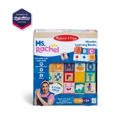 Melissa & Doug Ms. Rachel Blocks + Activity Cards Interactive Toy In Multi