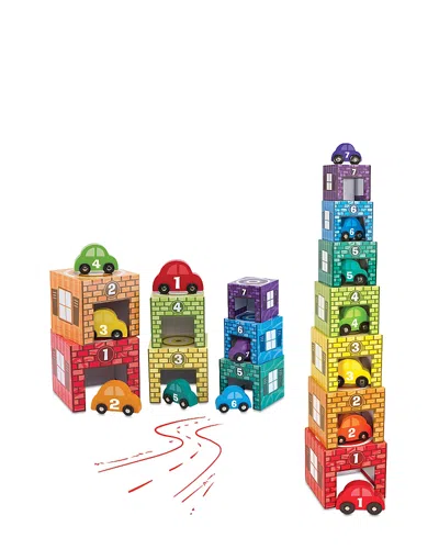 Melissa & Doug Nesting & Sorting Garages & Cars In Metallic