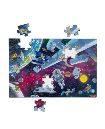 Melissa & Doug Kids' Outer Space Glow In The Dark Floor Puzzle In Multicolor