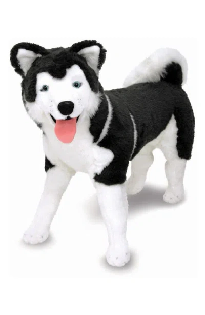 Melissa & Doug Kids'  Oversize Plush Husky Dog In Black
