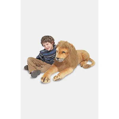 Melissa & Doug Kids'  Oversized Plush Stuffed Lion In Blue
