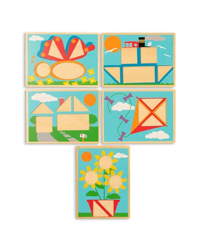 Melissa & Doug Pattern Blocks And Boards - Ages 3+ In Blue