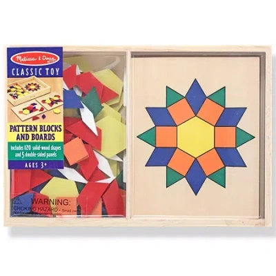 Melissa & Doug Pattern Blocks And Boards Building Blocks In Multi