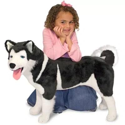 Melissa & Doug Plush Husky Stuffed Animal Toy Playset In Multi