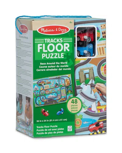 Melissa & Doug Race Track Floor Puzzle & Play Set - Ages 4+ In Multi
