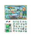 Melissa & Doug Race Track Floor Puzzle And Play Set In Multi-color