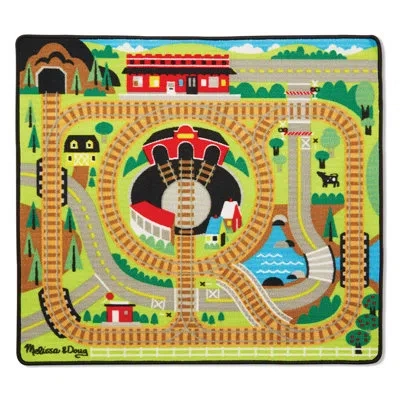 Melissa & Doug Round The Rails Train Fabric Playmat In Multi