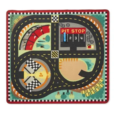 Melissa & Doug Round The Speedway Race Track Playmat In Multi