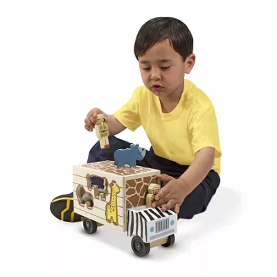 Melissa & Doug Safari Animal Rescue Truck Interactive Toy In Multi