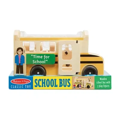 Melissa & Doug School Bus 8-pc. Toy Playset In Multi