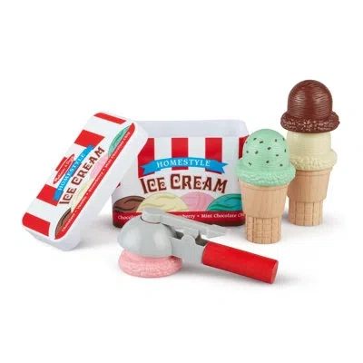 Melissa & Doug Scoop And Stack Ice Cream Cone Play Food Set In Multi