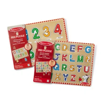 Melissa & Doug See Inside Peg Puzzle Bundle 2-pc. Puzzle In Multi