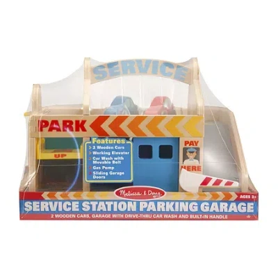 Melissa & Doug Service Station Parking Garage Interactive Toy In Multi