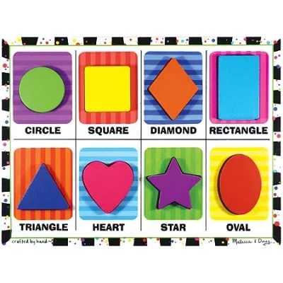 Melissa & Doug Shapes Chunky Puzzle Board Game In Multi