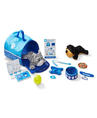 Melissa & Doug Kids'  Tote & Tour Pet Travel Play Set With 2 Plush Stuffed Animals (15 Pcs) In Multi