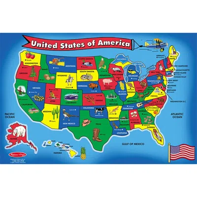 Melissa & Doug Us Map Floor Puzzle - 2 Each