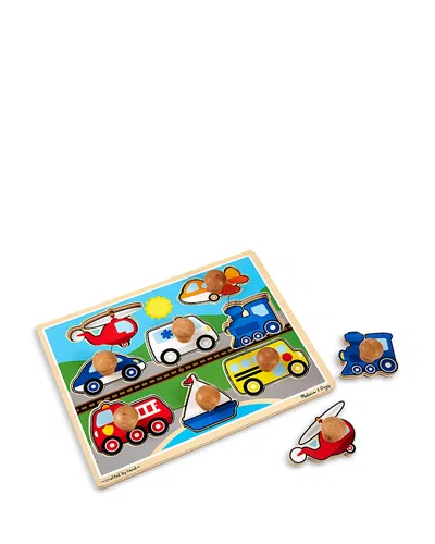 Melissa & Doug Vehicles Jumbo Knob Puzzle, 8 Pieces - Ages 3+ In Multi