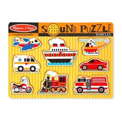 Melissa & Doug Vehicles Sound Puzzle In Multi
