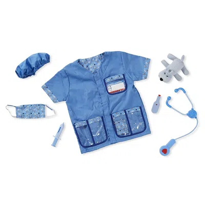 Melissa & Doug Veterinarian Role Play Costume Set - Ages 3-6 In Blue
