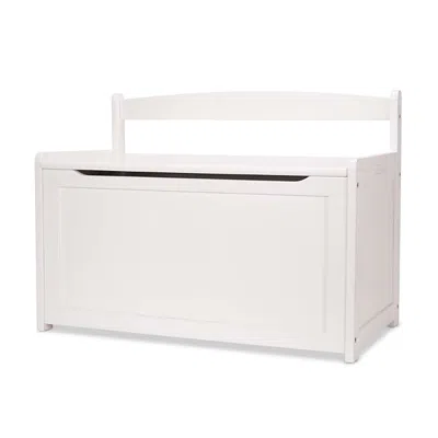 Melissa & Doug White Wooden Toy Chest