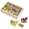 Melissa & Doug Wooden Animal Magnets Interactive Toy In Multi