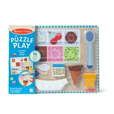 Melissa & Doug Wooden Mag Ice Cream Puzzle & Play Set 16-pc. Puzzle In Multi