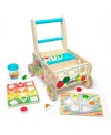 Melissa & Doug Wooden Shape Sorting Grocery Cart Push Toy & Puzzles In Multi