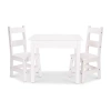 Melissa & Doug Wooden Table & Chairs - Natural 3-pc. Table & Chair Set In White