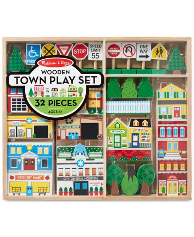 Melissa & Doug Kids'  Wooden Town Play Set In Mutli